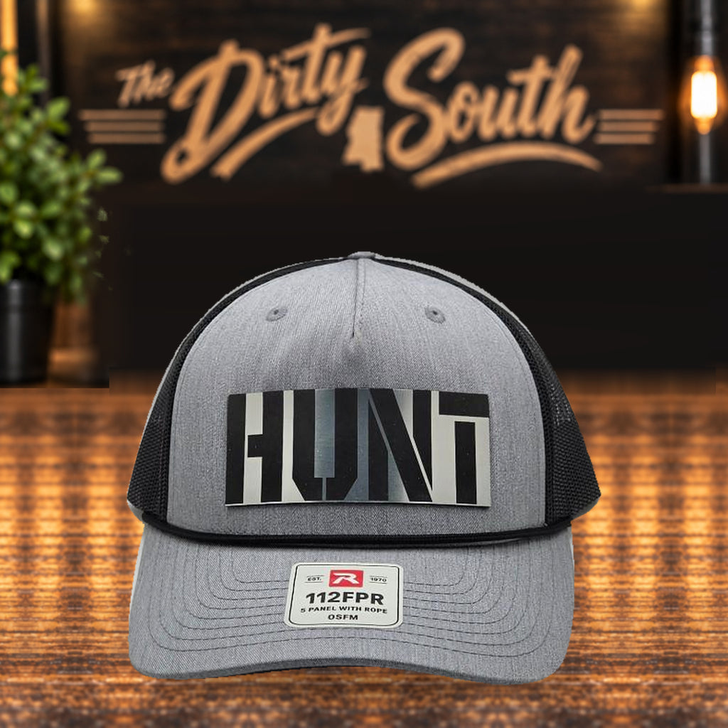 HUNT Acrylic Patch Richardson 112FPR Rope Hat - Gray / Black