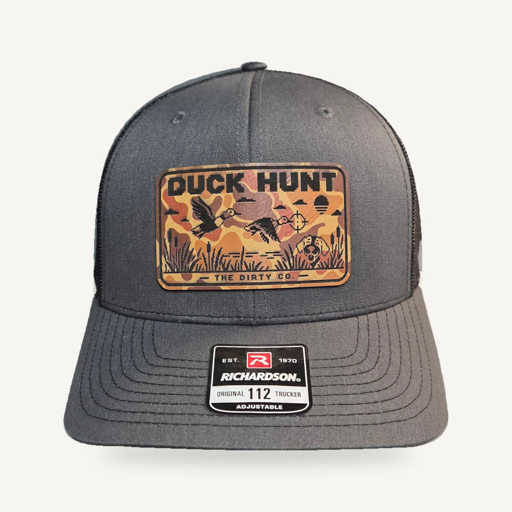 Duck Hunt Patch Richardson 112 Trucker Hat - Charcoal