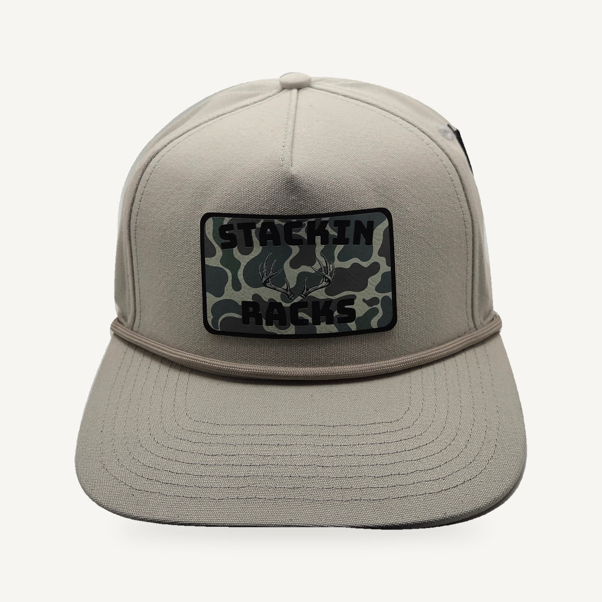 Stackin Racks Camo Patch Rope Hat - Cream