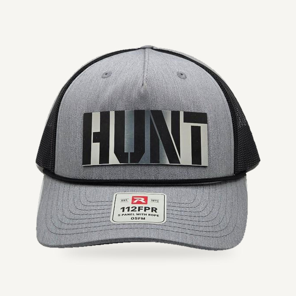 HUNT Acrylic Patch Richardson 112FPR Rope Hat - Gray / Black