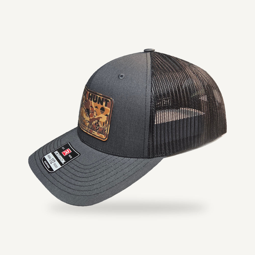 Duck Hunt Patch Richardson 112 Trucker Hat - Charcoal