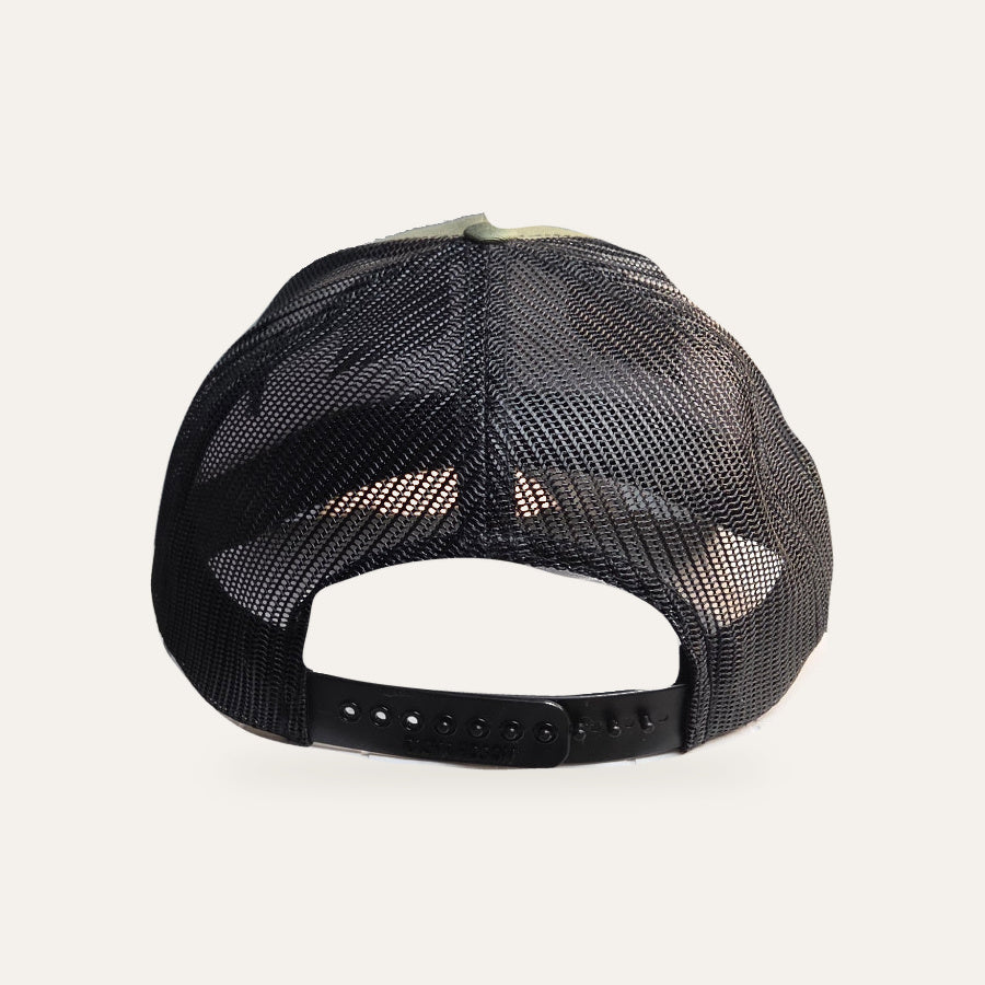 Cross Patch Trucker Hat - Olive / Black