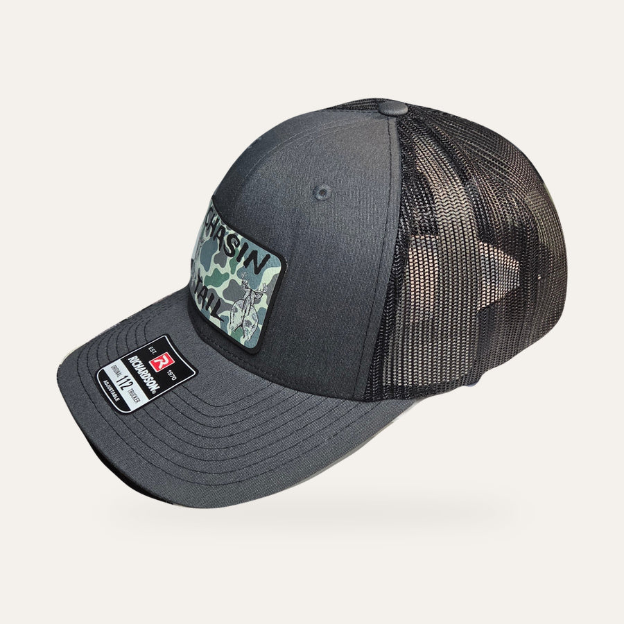 Chasin Tail Trucker Hat - Heather Gray / Black