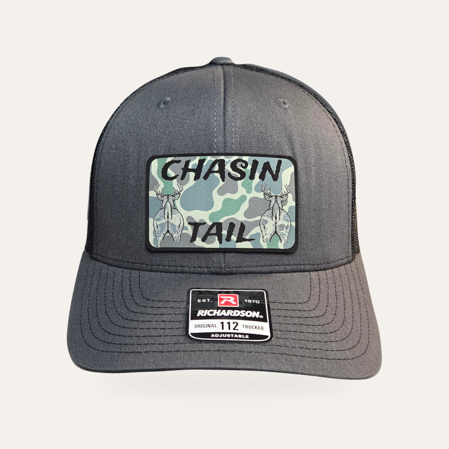 Chasin Tail Trucker Hat - Heather Gray / Black